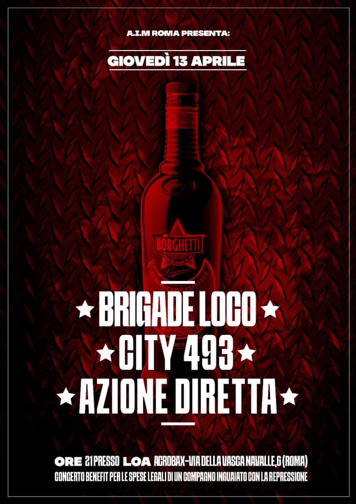 Giovedì 13 Aprile/ Brigade Loco - City493 - Azione Diretta